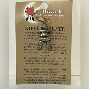 Sterling Silver Inukshuk Pendant, stamped 925